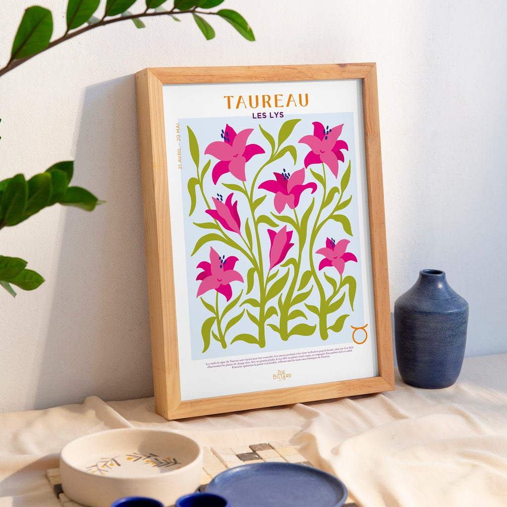 Affiche Taureau - Les Lys