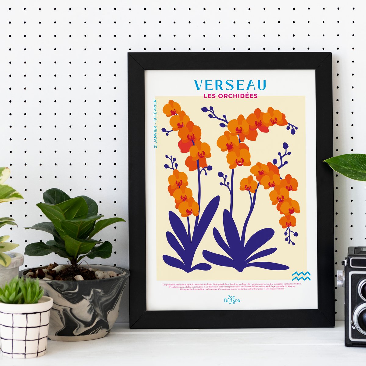 Affiche Verseau - Les Orchidées