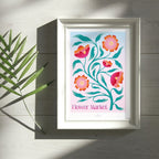 Affiche Flower Market Orange
