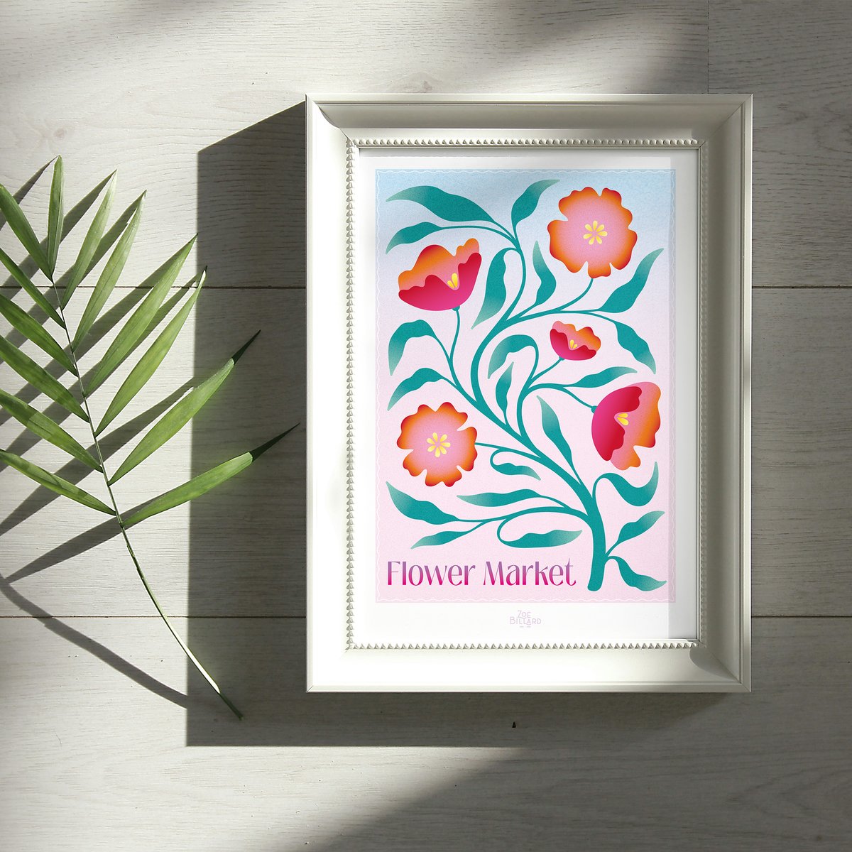 Affiche Flower Market Orange