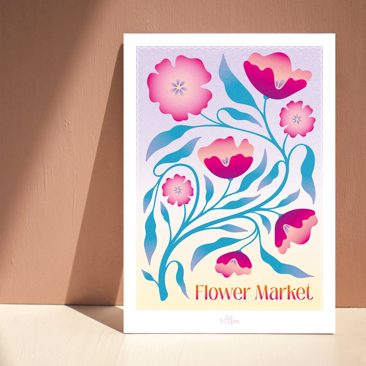 Flower Market Rose Poster