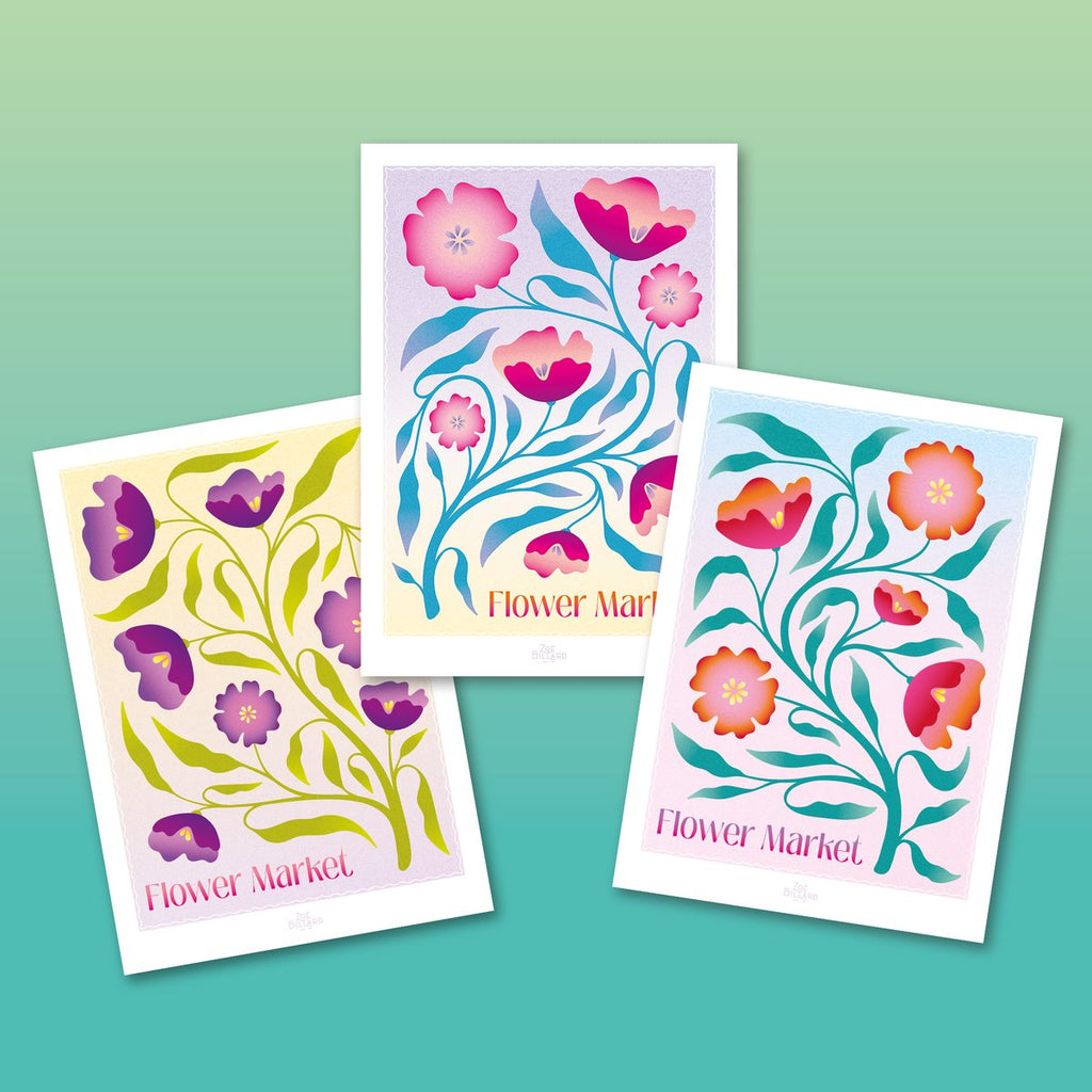 Affiche Flower Market Rose