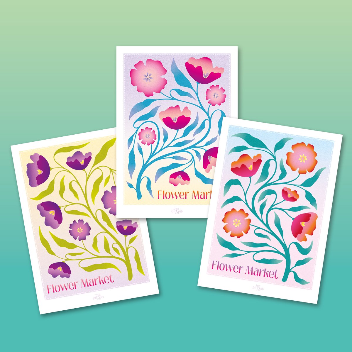Affiche Flower Market Rose
