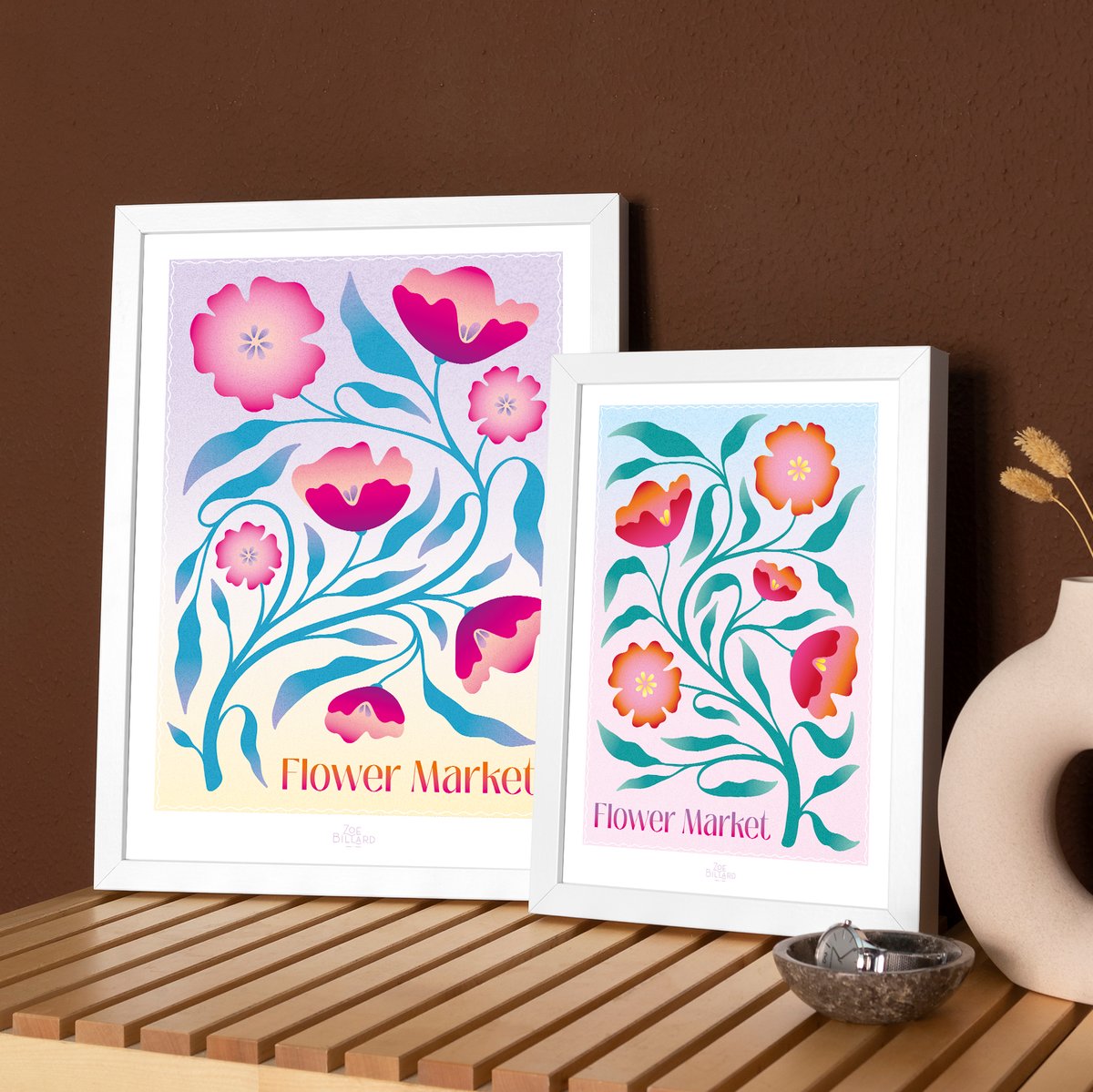 Affiche Flower Market Rose