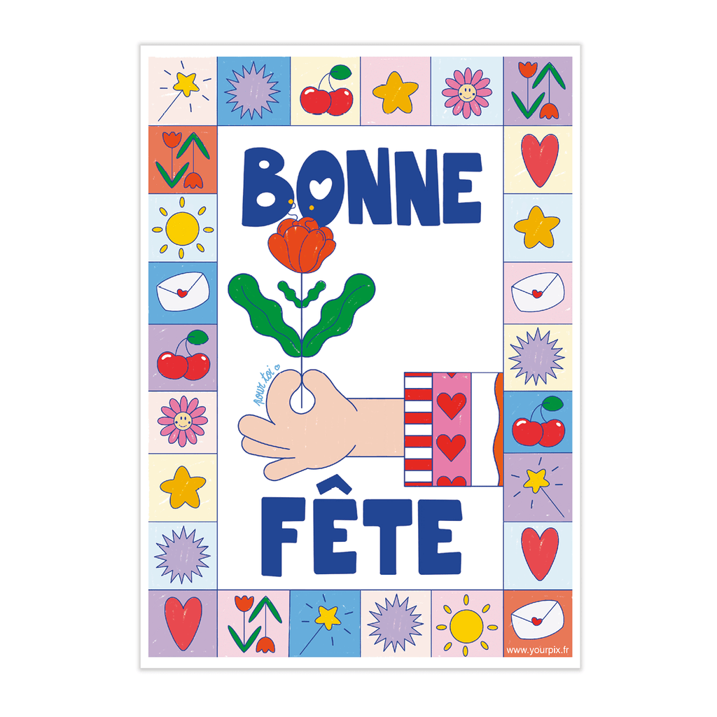 Carte de vœux à semer « Bonne Fête »