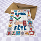 Carte de vœux à semer « Bonne Fête »