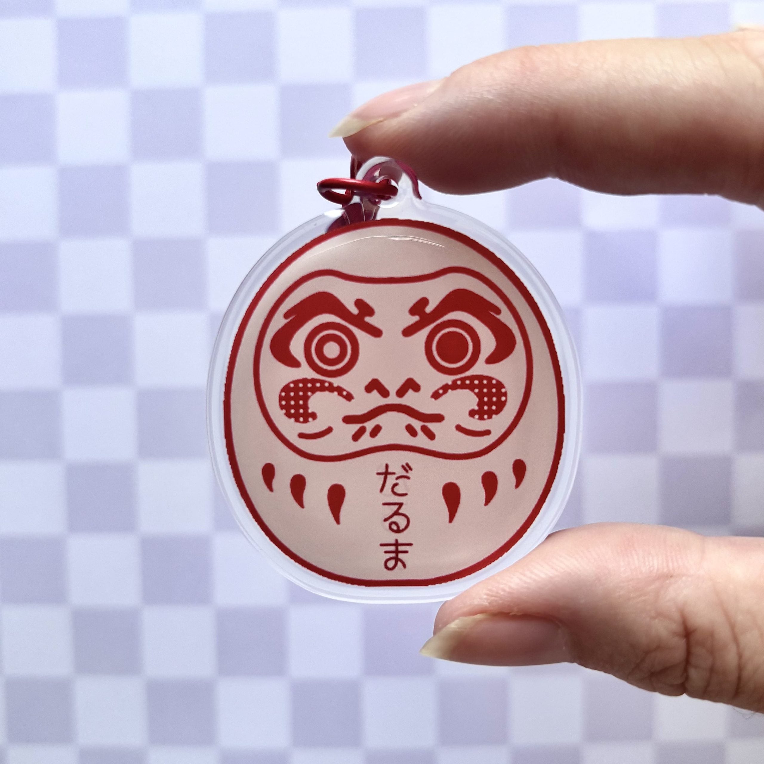 Porte-clés époxy Daruma