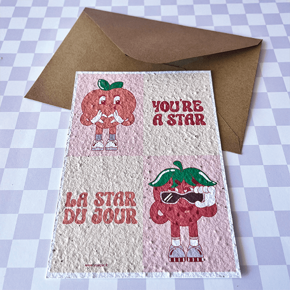 Carte de vœux à semer « Star »
