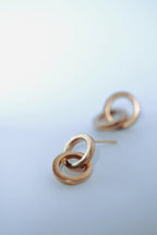 Boucles d'oreilles  cercles double plaqué or
