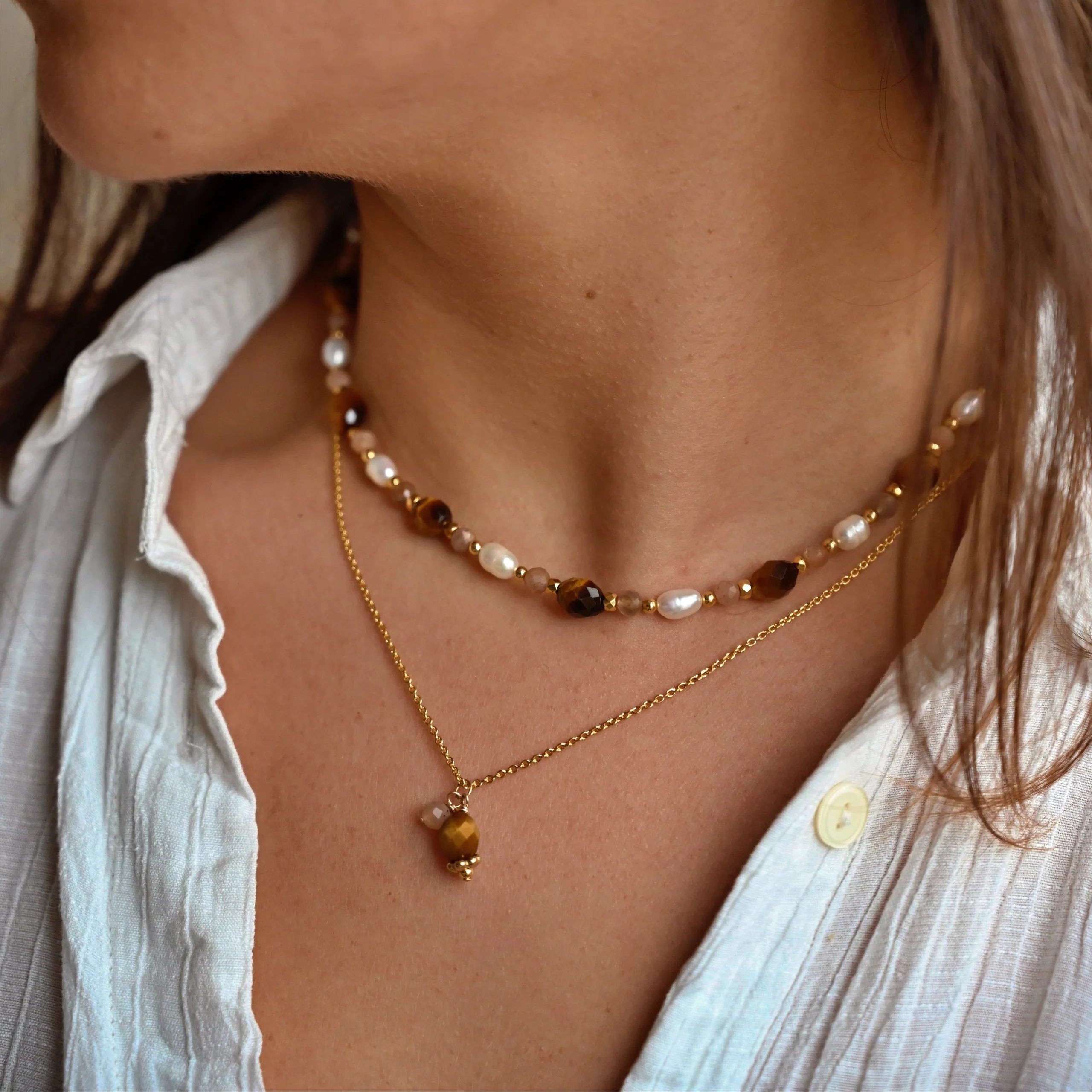 Collier CAIRO (œil de tigre)