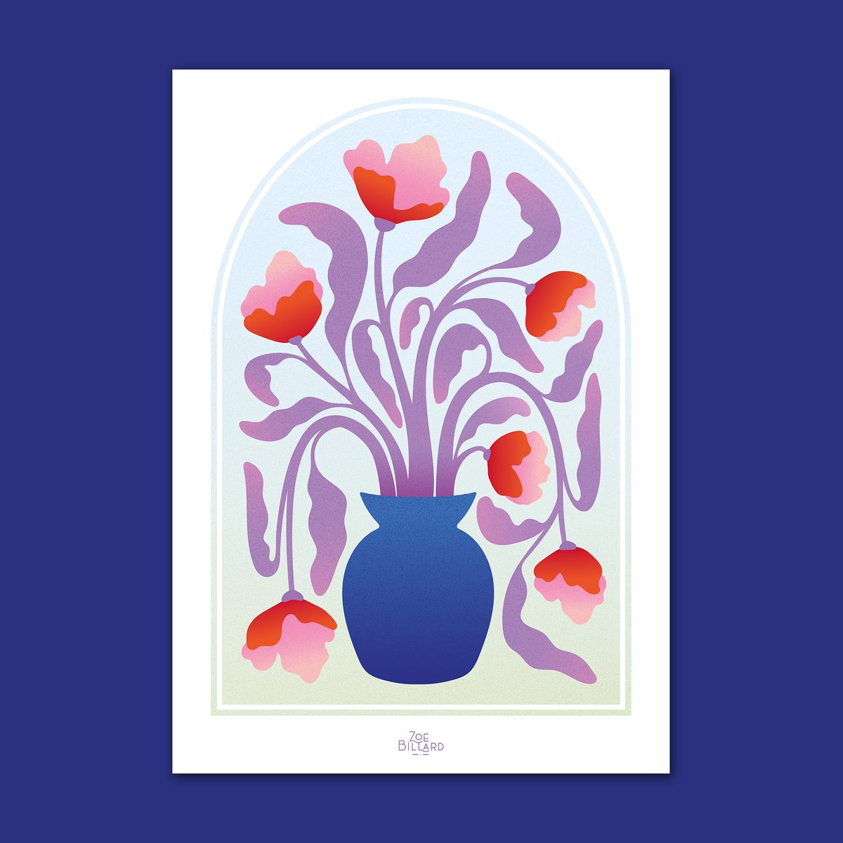 Blue Vase Arch Poster