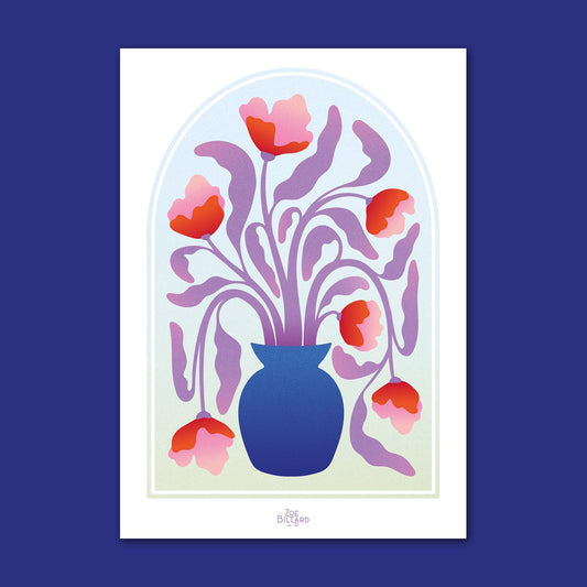 Affiche Arche Vase Bleu