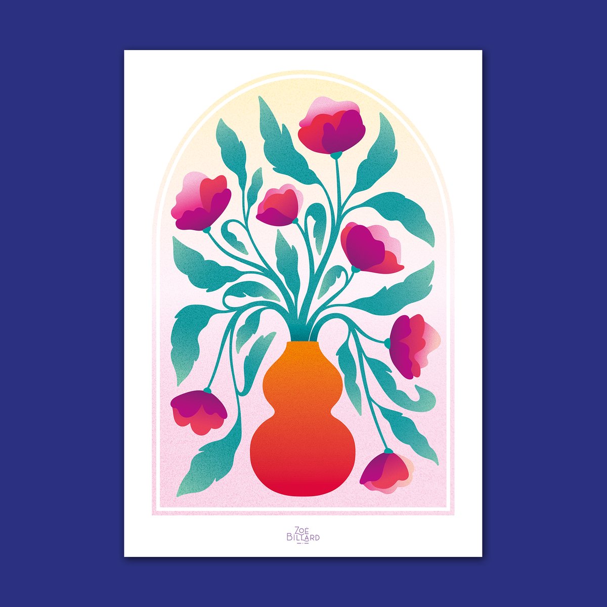 Orange Vase Arch Poster