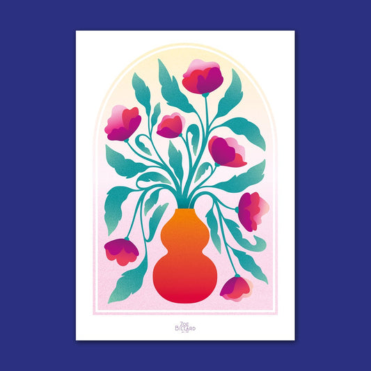 Affiche Arche Vase Orange