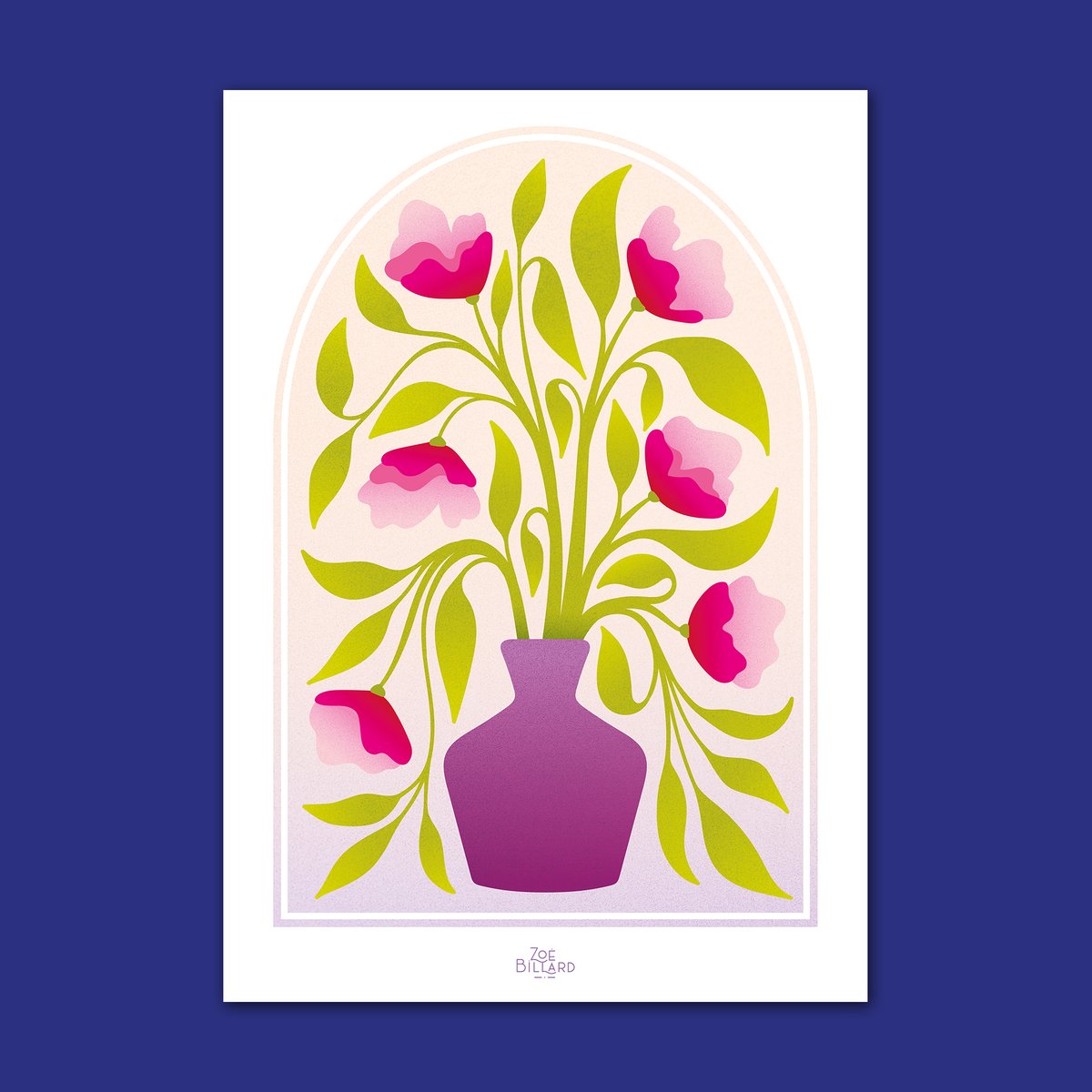 Purple Vase Arch Poster