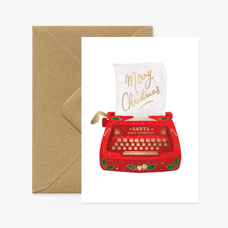 Carte Christmas Typewritter
