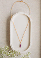 Collier Isa - Lépidolite violette