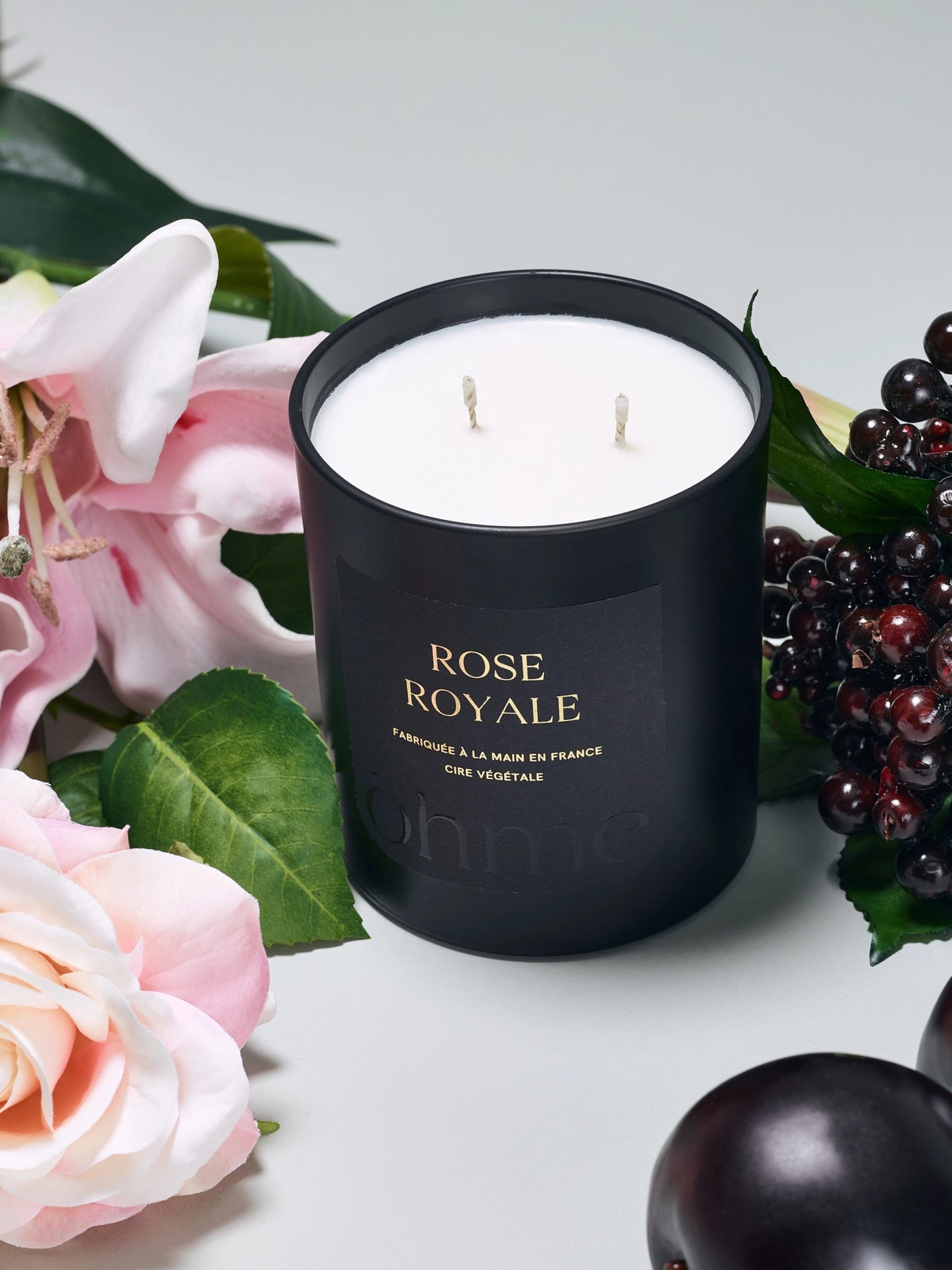 Bougie parfumée 55h Rose royale