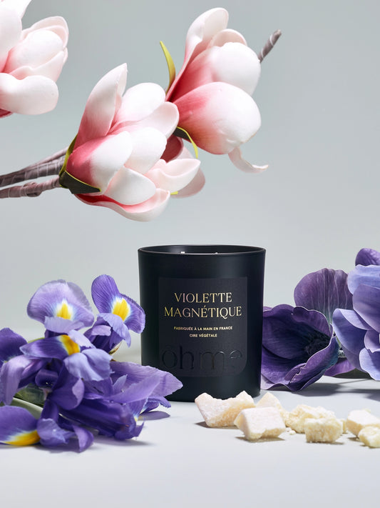 Bougie parfumée 55h Violette magnétique