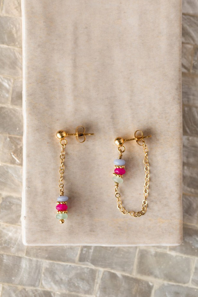 Eleia Earrings - Multi-stones