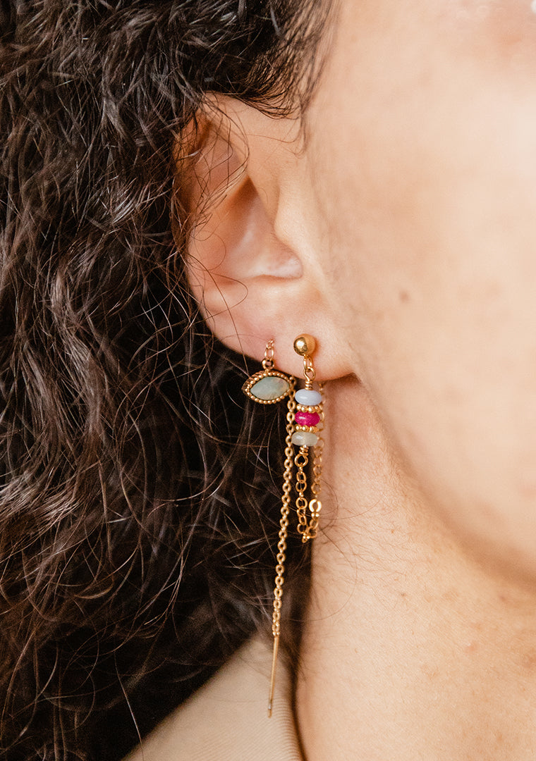 Eleia Earrings - Multi-stones