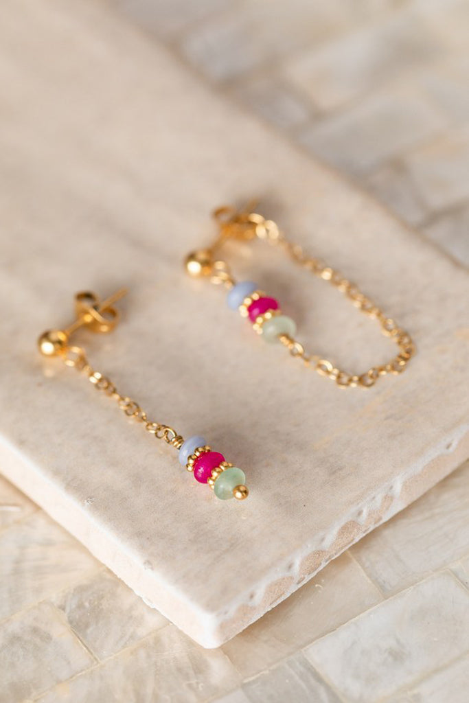 Eleia Earrings - Multi-stones