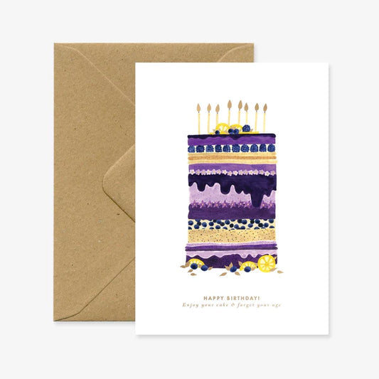 Carte - Happy birthday! Enjoy your cake and forget your age