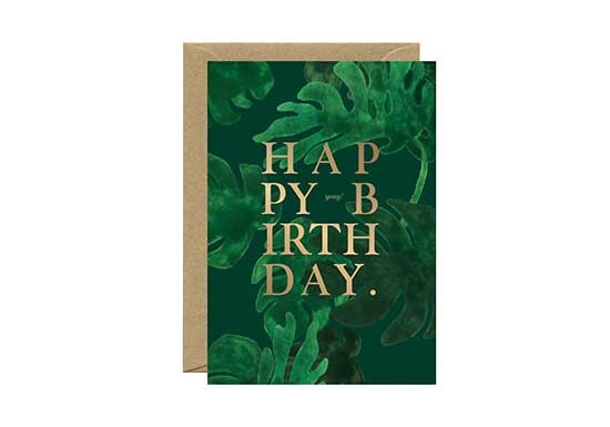 Card - Happy birthday Green