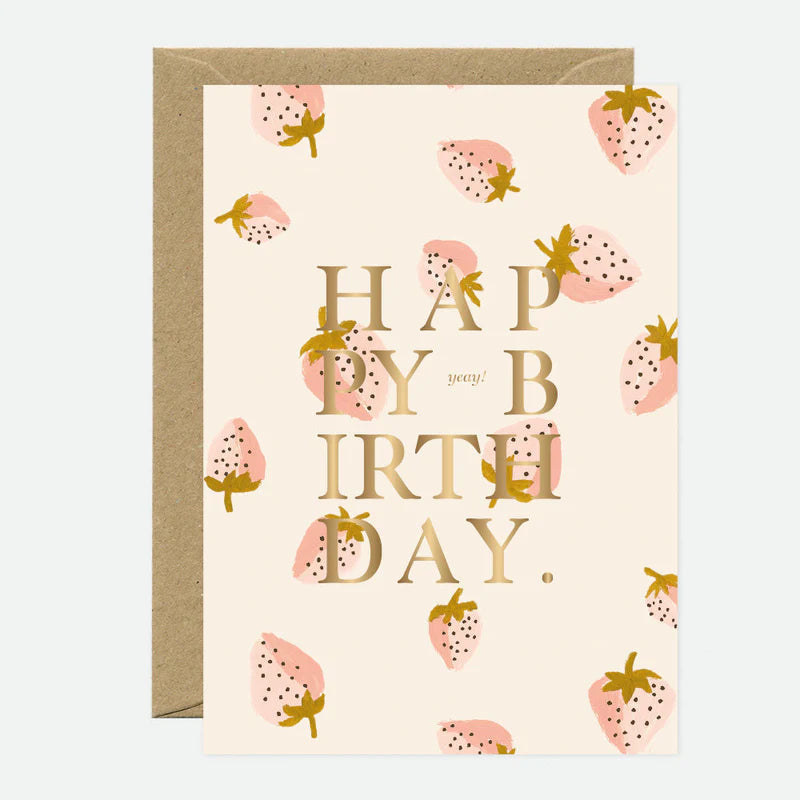 Card - Happy birthday Strawberries