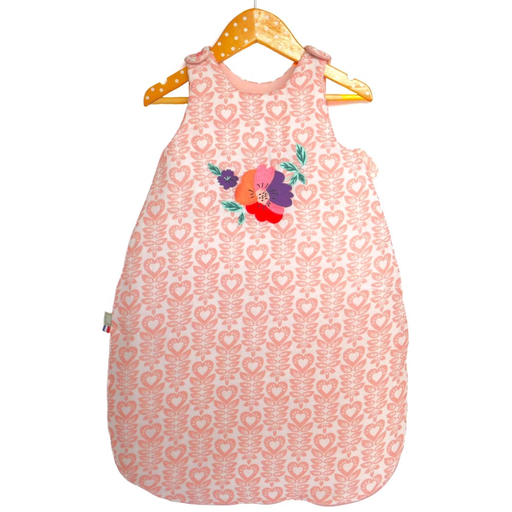 Sleeping bag T1: 0-12 months So Flowers embroidered