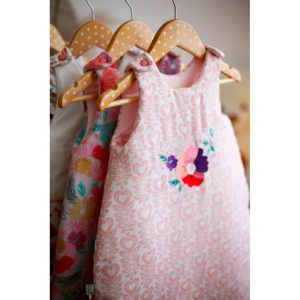 Sleeping bag T1: 0-12 months So Flowers embroidered