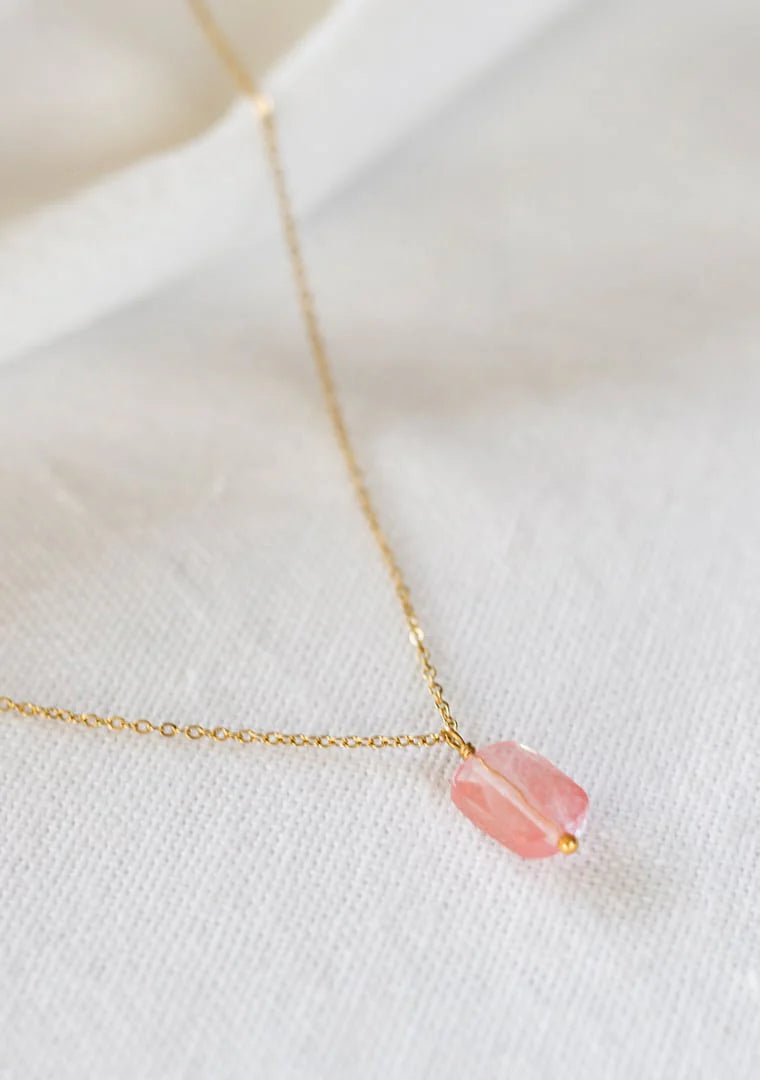 Collier Tina - Quartz rose