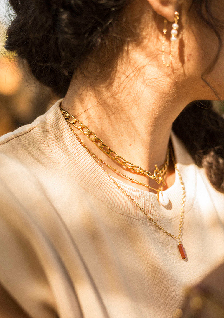 Isa Necklace - Red Jasper