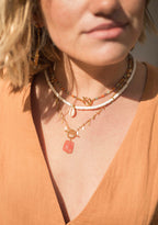 Lou Necklace - Cherry Quartz