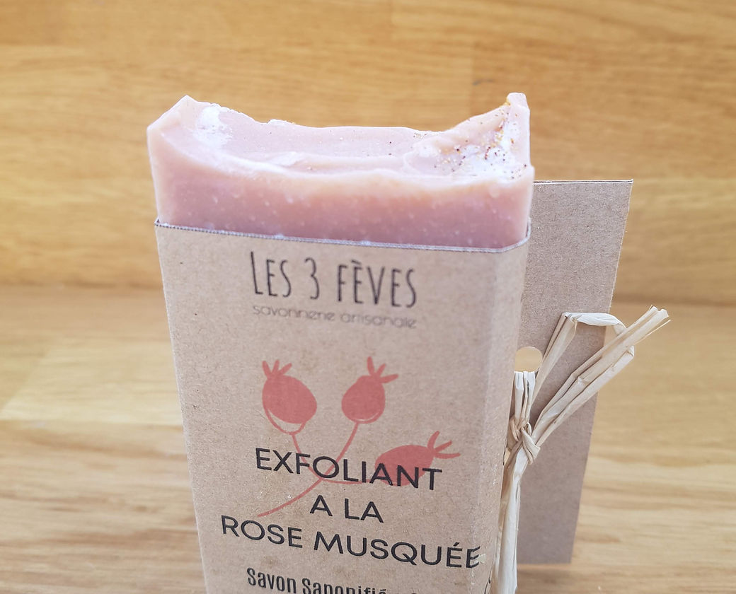 Savon exfoliant à la rose musquée 100g