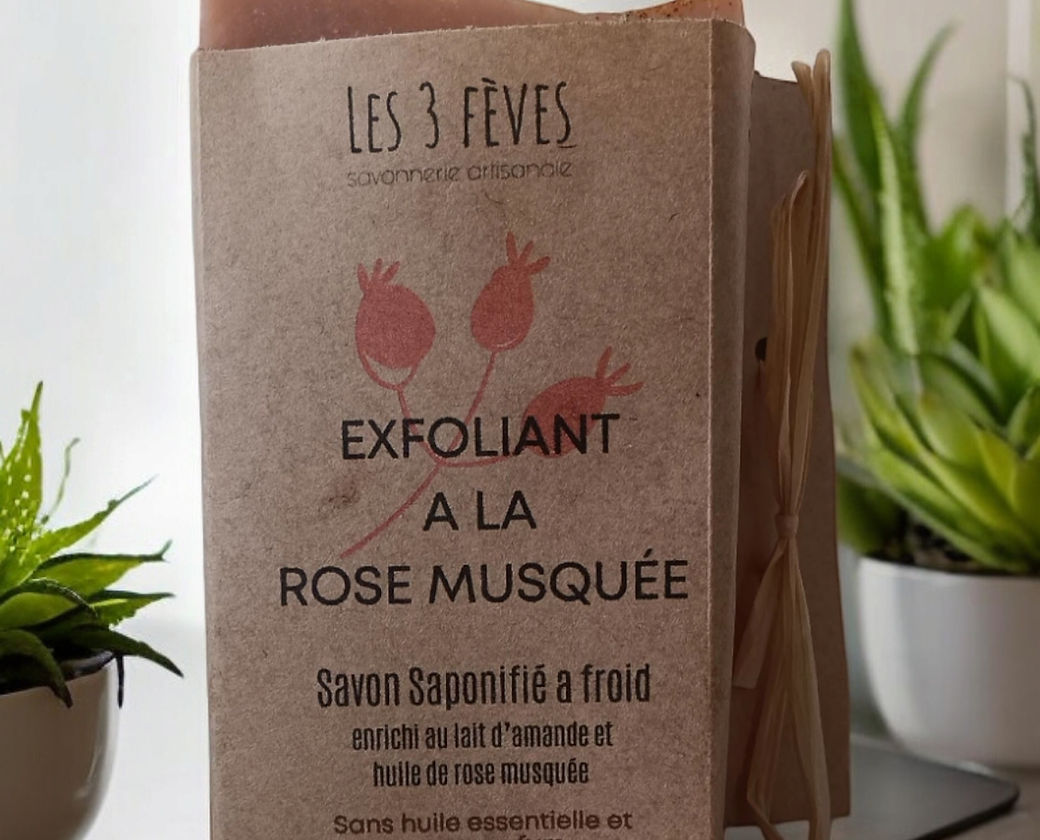 Savon exfoliant à la rose musquée 100g