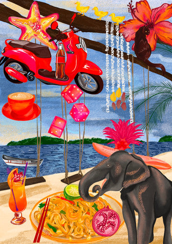 Affiche Patchwork de la Thaïlande