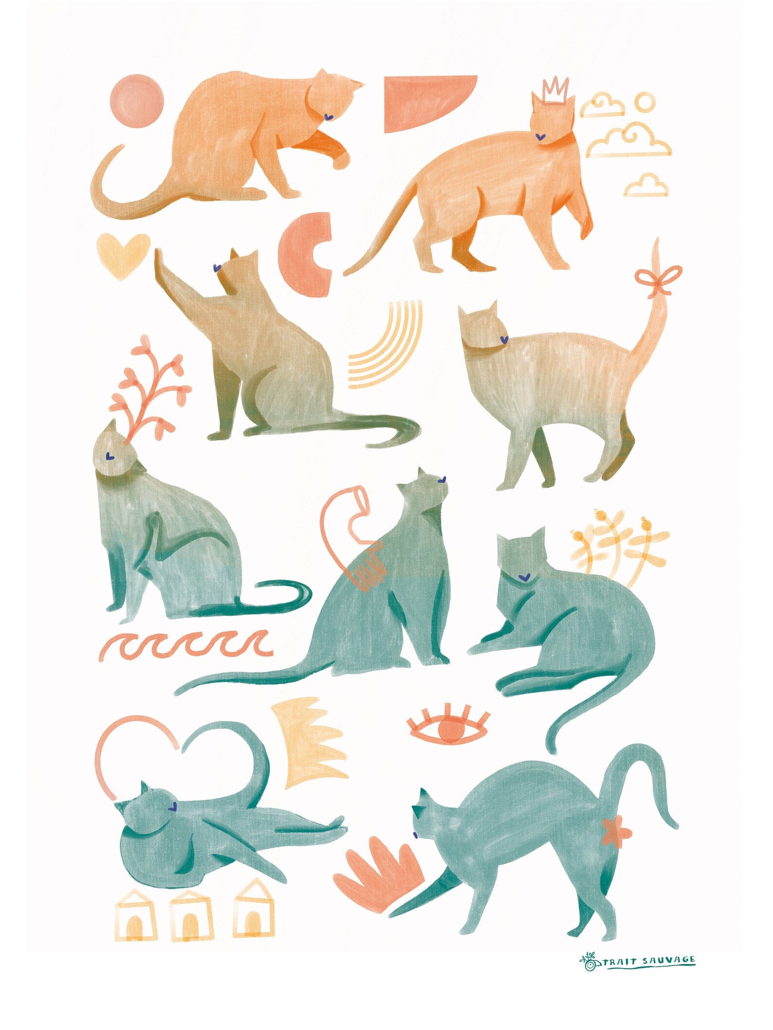 Cool cat A3 poster