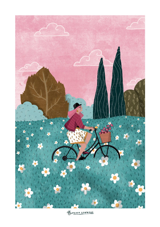 Poster À bicyclette A4