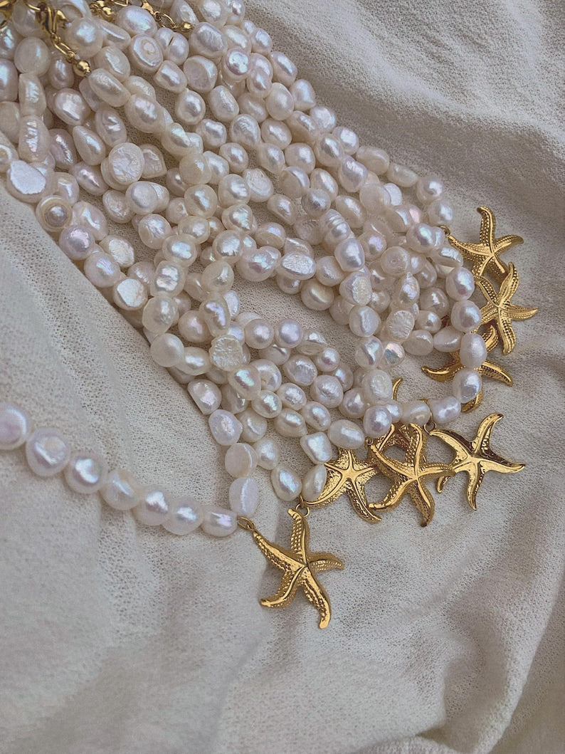 Collier étoile nacre