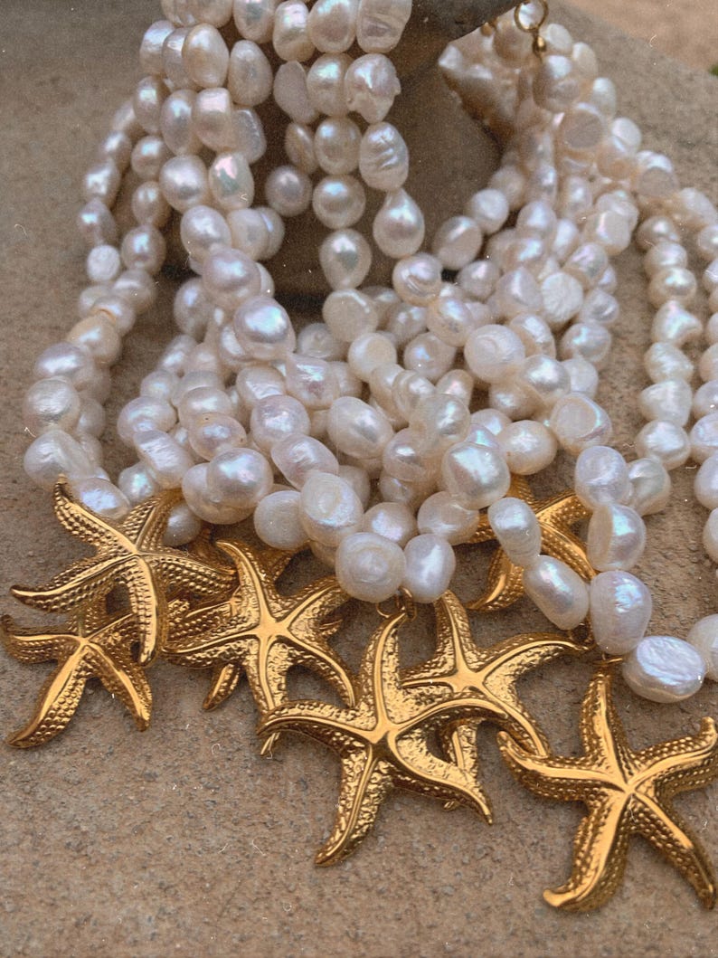 Collier étoile nacre