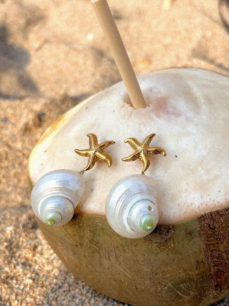 Boucle d’oreille coquillage