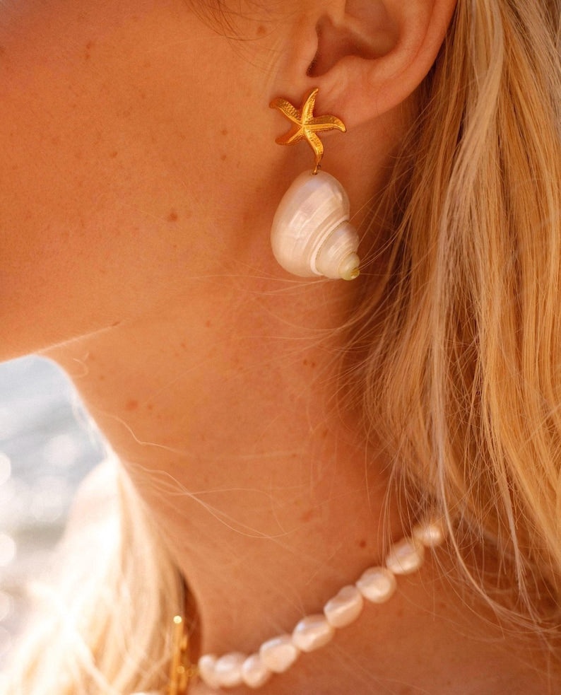 Boucle d’oreille coquillage