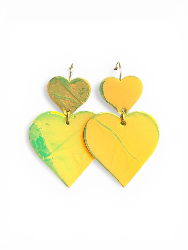 Boucle Amour Jaune Holographique