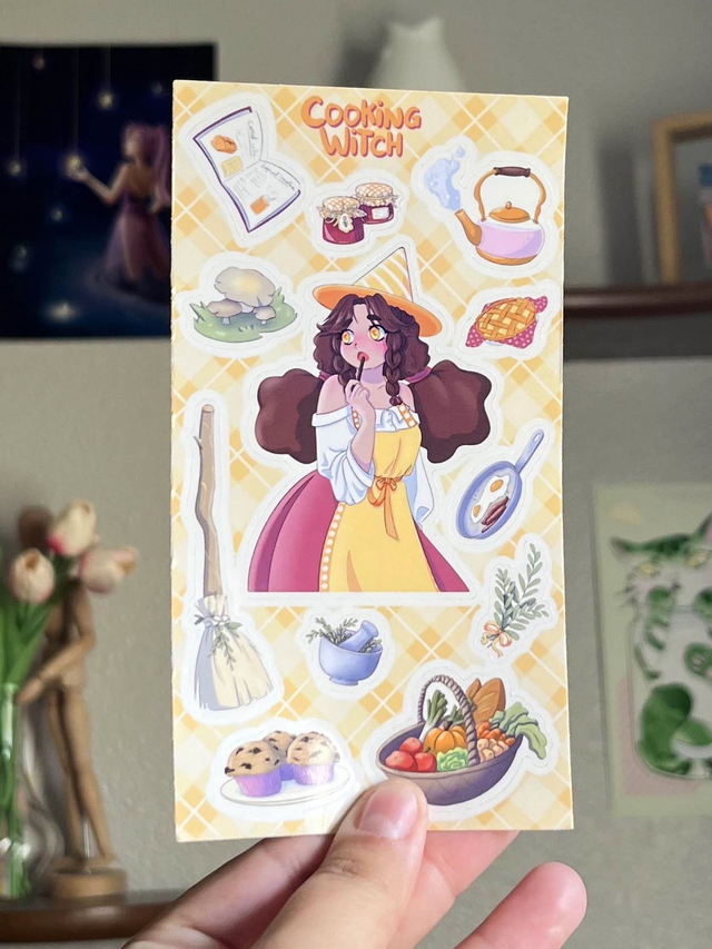 Planche de stickers Cooking Witch