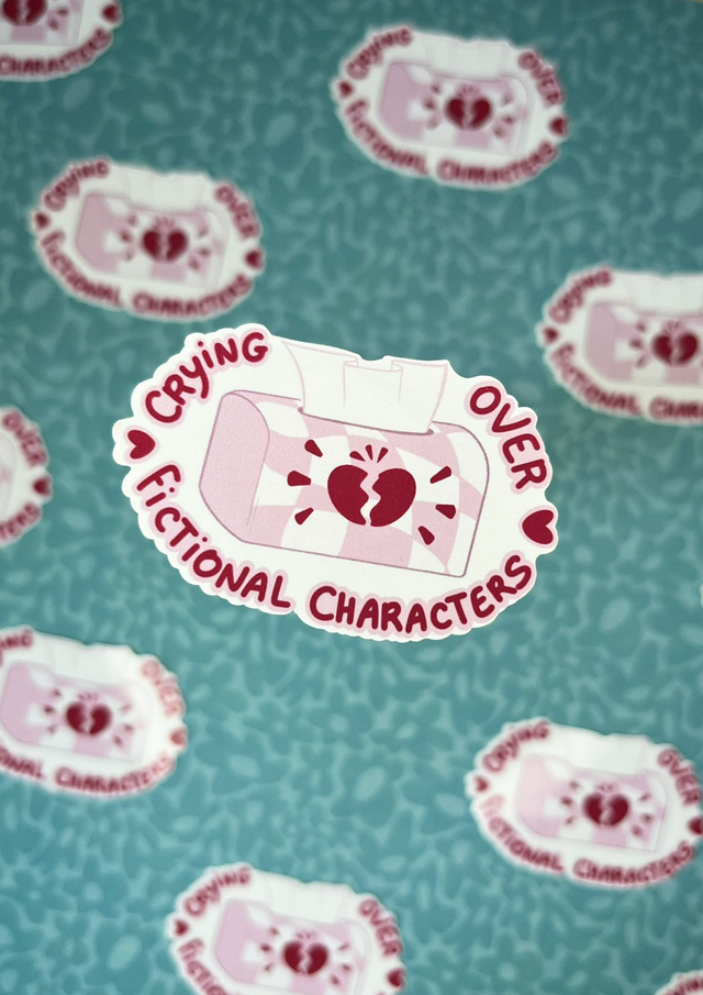 Sticker Crying over fictional characters