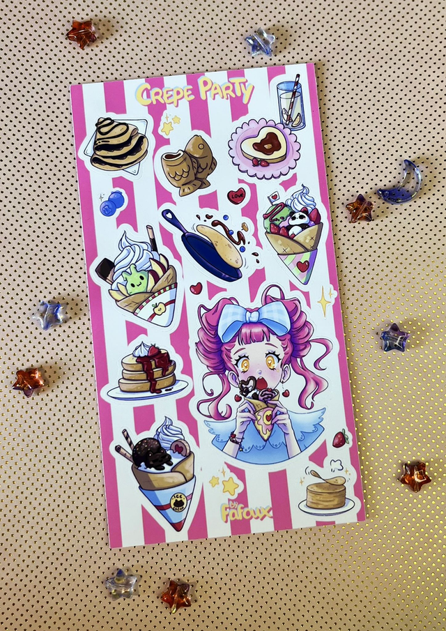 Planche de stickers Crêpes Party