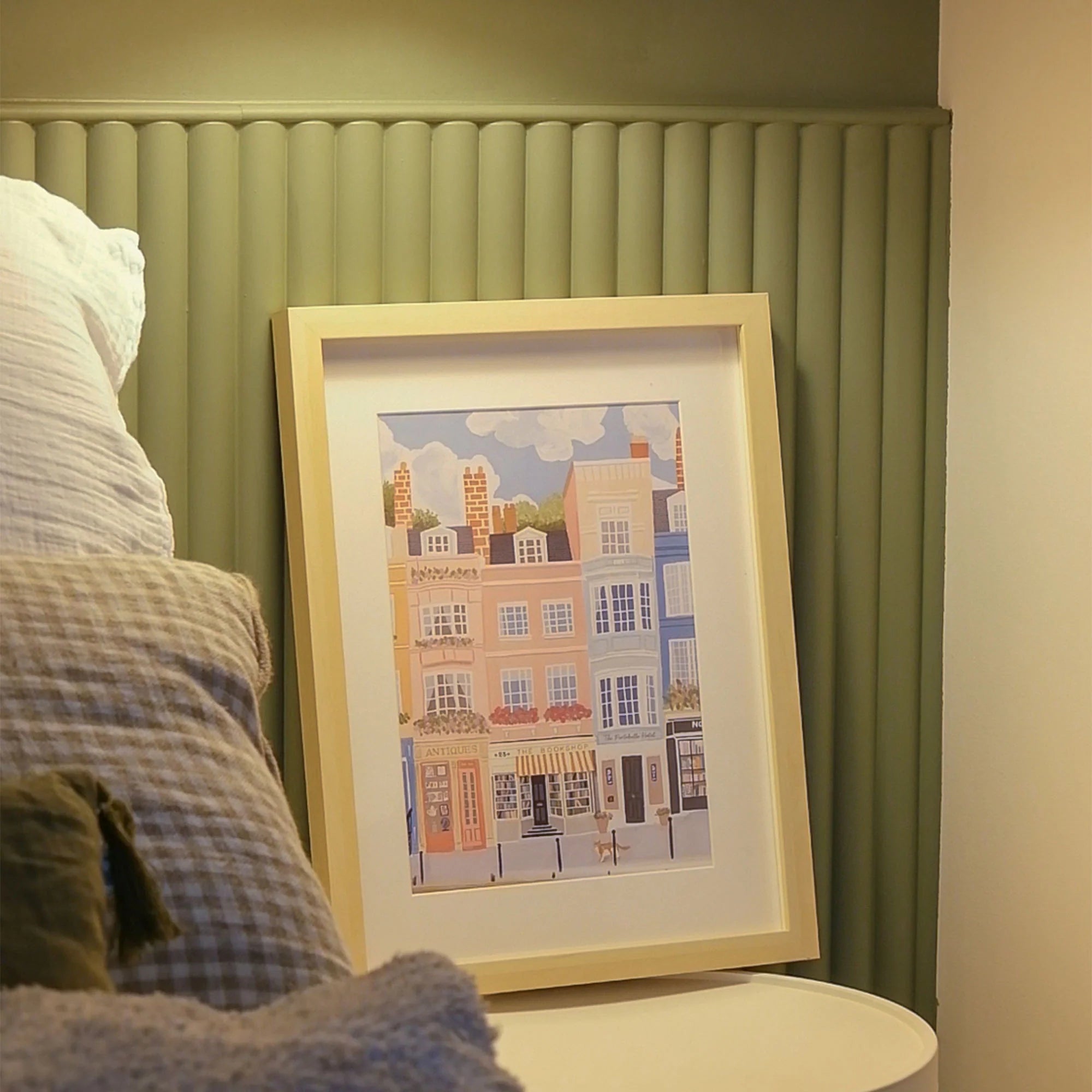 Œuvre d'art finie du kit peinture au numéro Notting Hill, décor d'intérieur