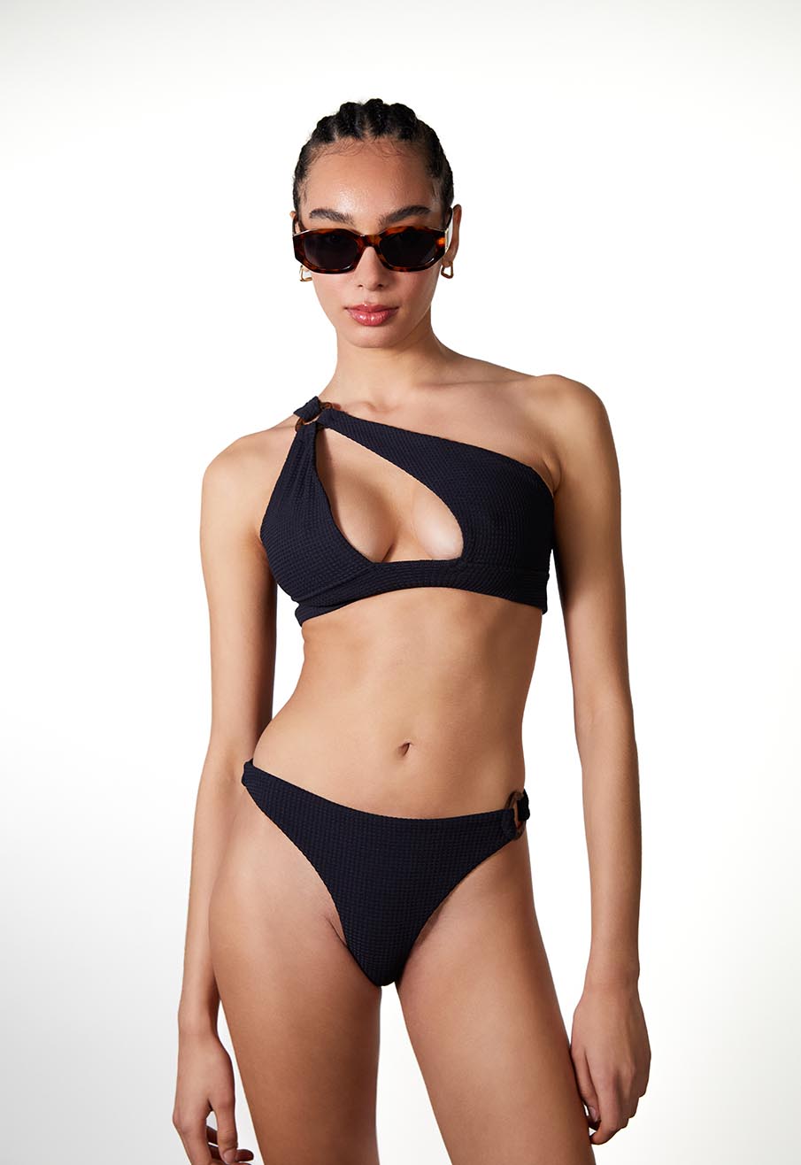 Haut Maillot Croisé Noir