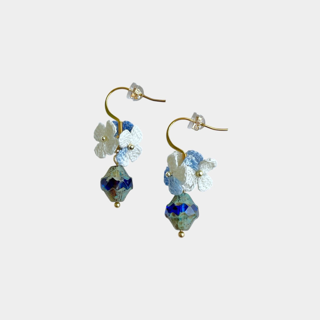Boucles d’oreilles Saphéline – Perles Tchèques Saphir